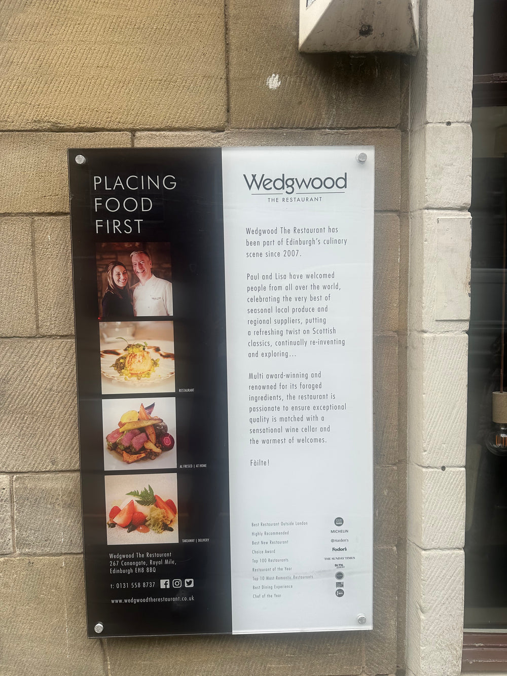 Local UK restaurant and shop fronts